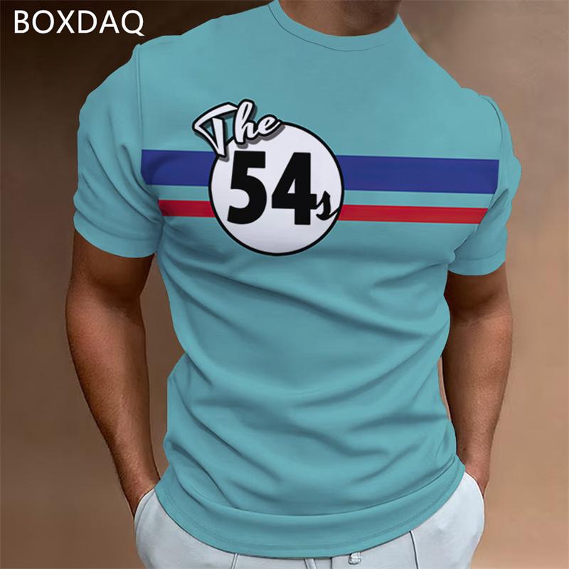 

Мужская футболка с короткими рукавами и круглым вырезом, полосатая минималистичная футболка с 3D-принтом, летняя футболка больших размеров 6XL