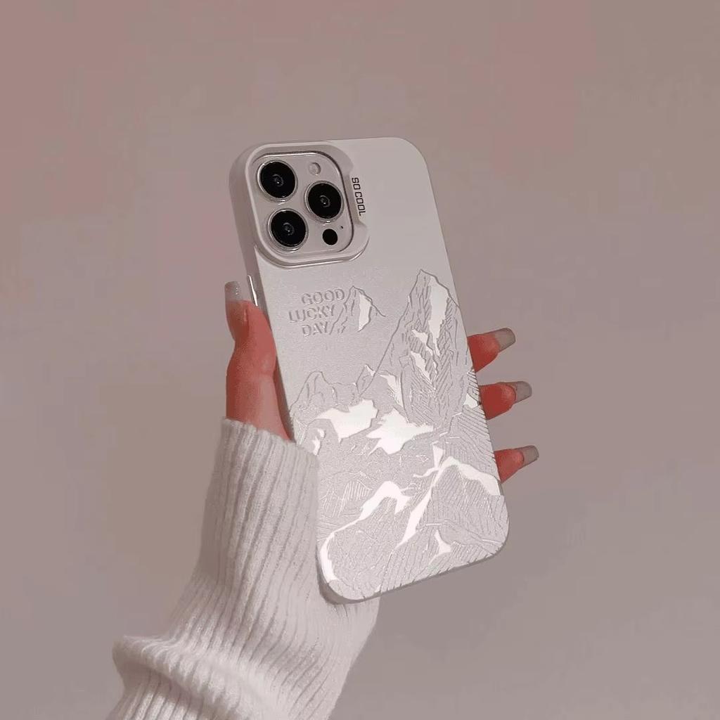 Snow Mountain Landscape Phone Case For iPhone 16 15 14 13 12 11 Pro Max XS X XR 7 8 SE Funda Coque