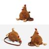 Serene Velvet Chicken Cartoon Bucket Bag With Zipper Closure For Casual Daily Use