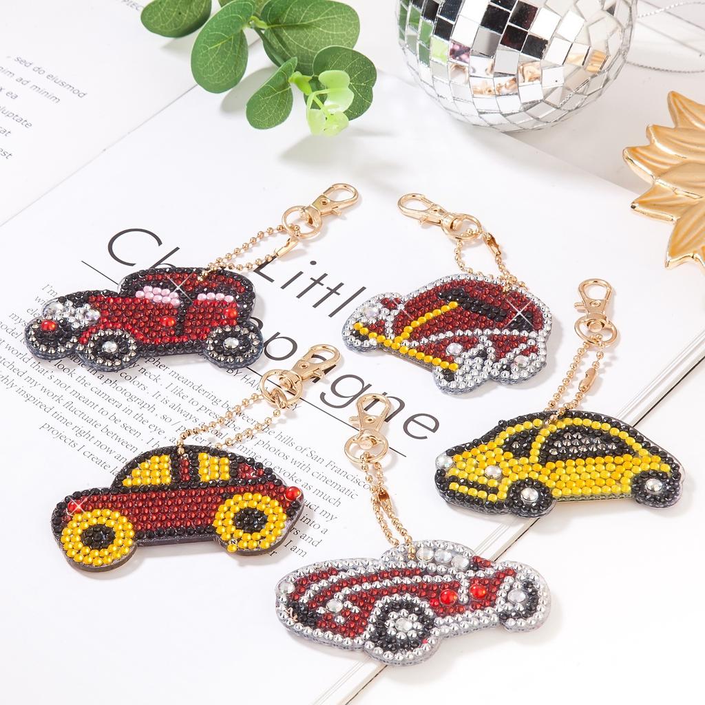 New Diy Diamond Painting Keychain Handmade Acrylic Pendant Jewelry Christmas Single-Sided Diamond Decoration Diamond Painting