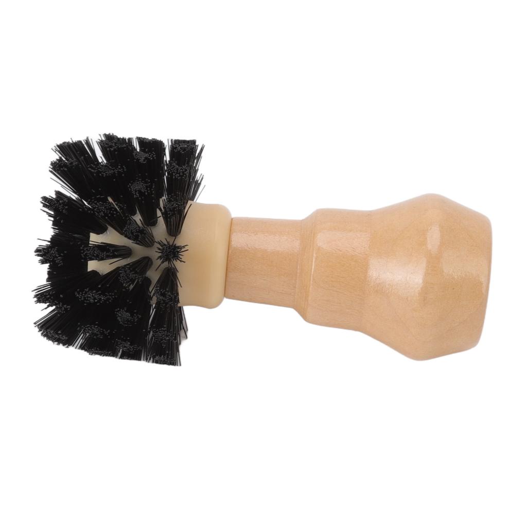 Portafilter Cleaning Brush Professional Portable Coffee Tamper Cleaning Brush with Wooden Handle for Kitchen Tool