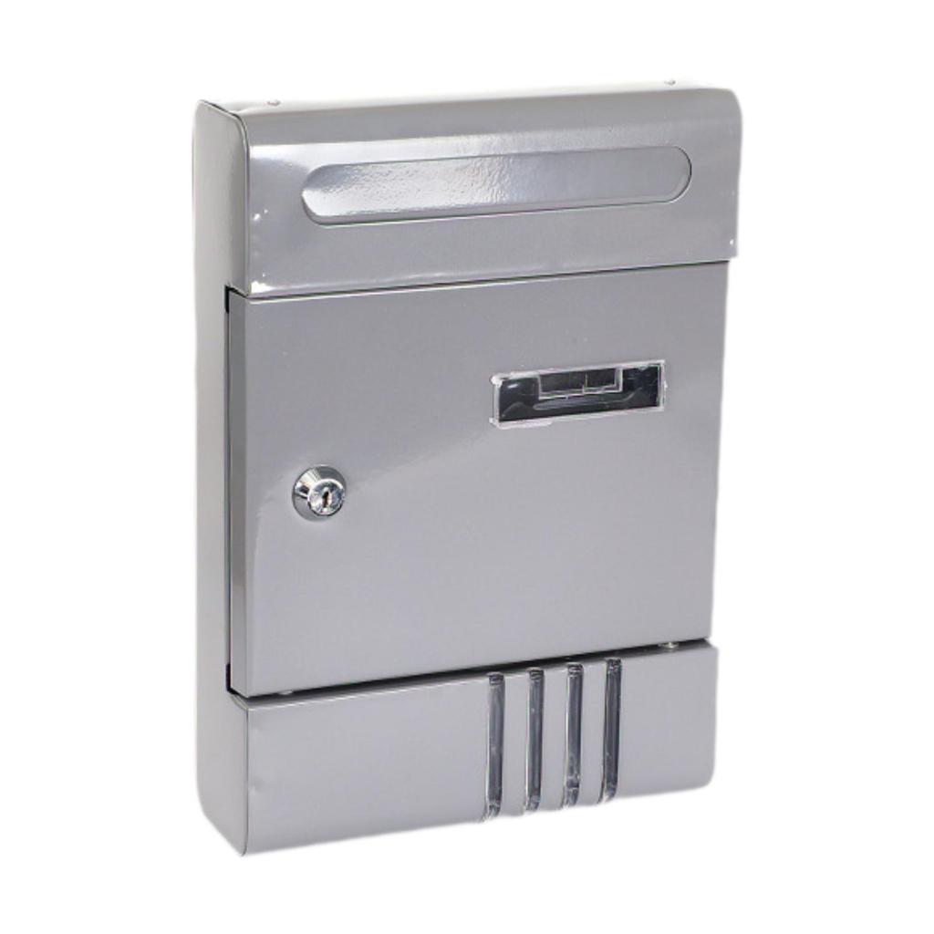 Wall Mounted Mailbox Postbox Lockable with 2 Keys Drop Decorative Minimalist Newspaper Letterbox for External Door