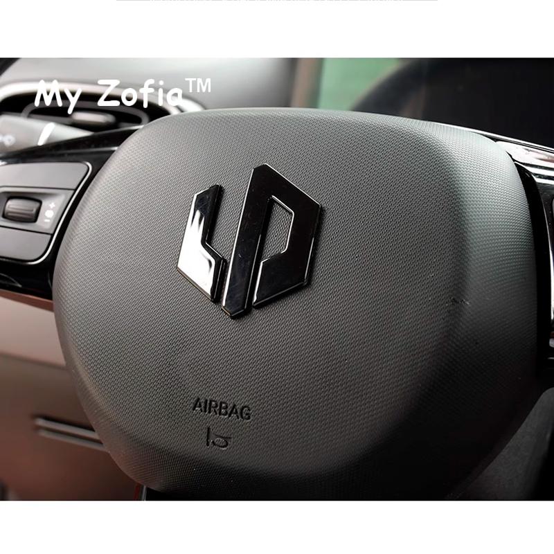 For Leapmotor T03 2024 2025 2026 Car Black front logo ABS Car Steering Wheel Emblem Sticker Accessories