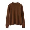 Lekasha Women's 100% Pure Cashmere Half-High Collar Loose Pullover for Autumn/Winter