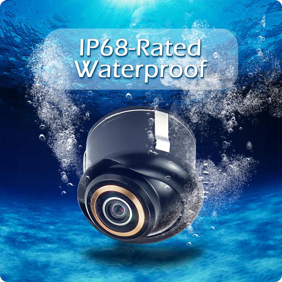 170° AHD 1920x1080P CBVS 720P Black Rear View Backup Parking Camera Metal Body Car Reversing Fisheye Lens Camera