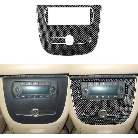 Real Glossy Black Carbon Fiber Sticker Car Inner Door Pull Handle Frame Anti-Collision Cover Trim Compatible with Chevrolet Avalanche/Silverado LTZ