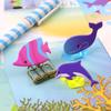 4 Sheets/Set Marine Life Cartoon Fish Stickers Baby Kids Cute 3D Bubble Puffy Sticker Scrapbook for Boy Girl Bedroom Decoration