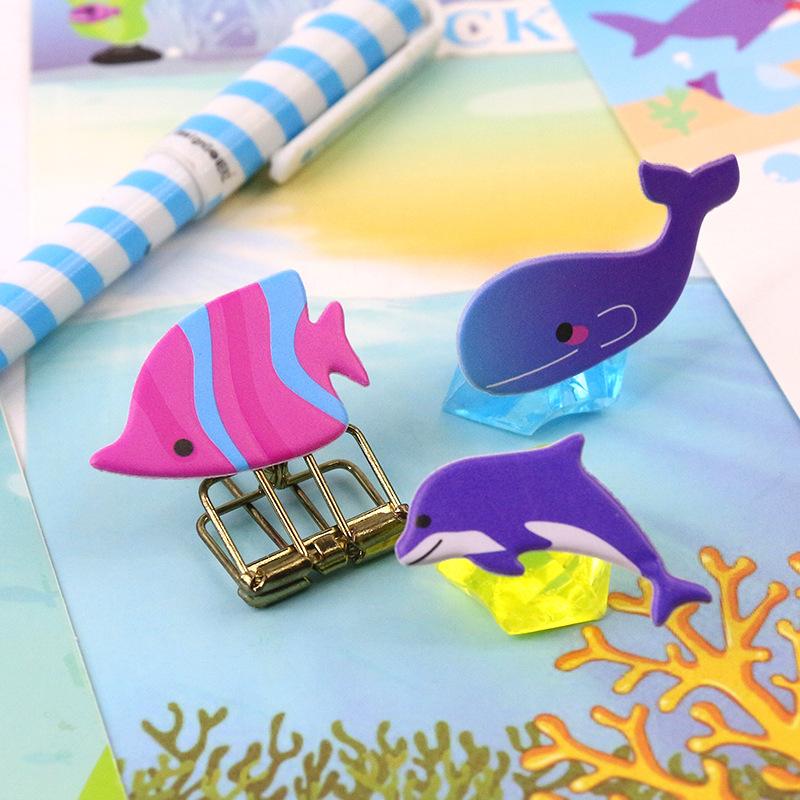 4 Sheets/Set Marine Life Cartoon Fish Stickers Baby Kids Cute 3D Bubble Puffy Sticker Scrapbook for Boy Girl Bedroom Decoration