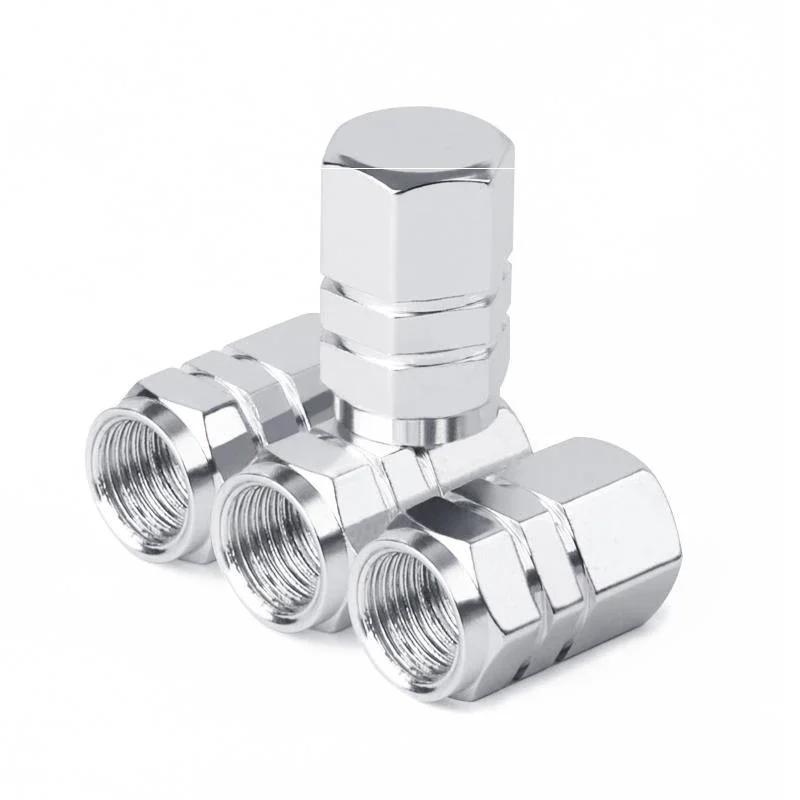 4pcs Car Tire Stem Valve Caps Aluminum Alloy Car Wheel Tire Valve Rim Stem Covers Airdust Waterproof for Automobiles Motorcycl