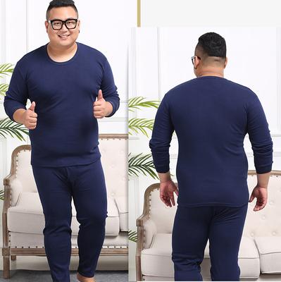 Intimo termico caldo invernale da uomo 7XL, elastico, tinta unita, top e pantaloni