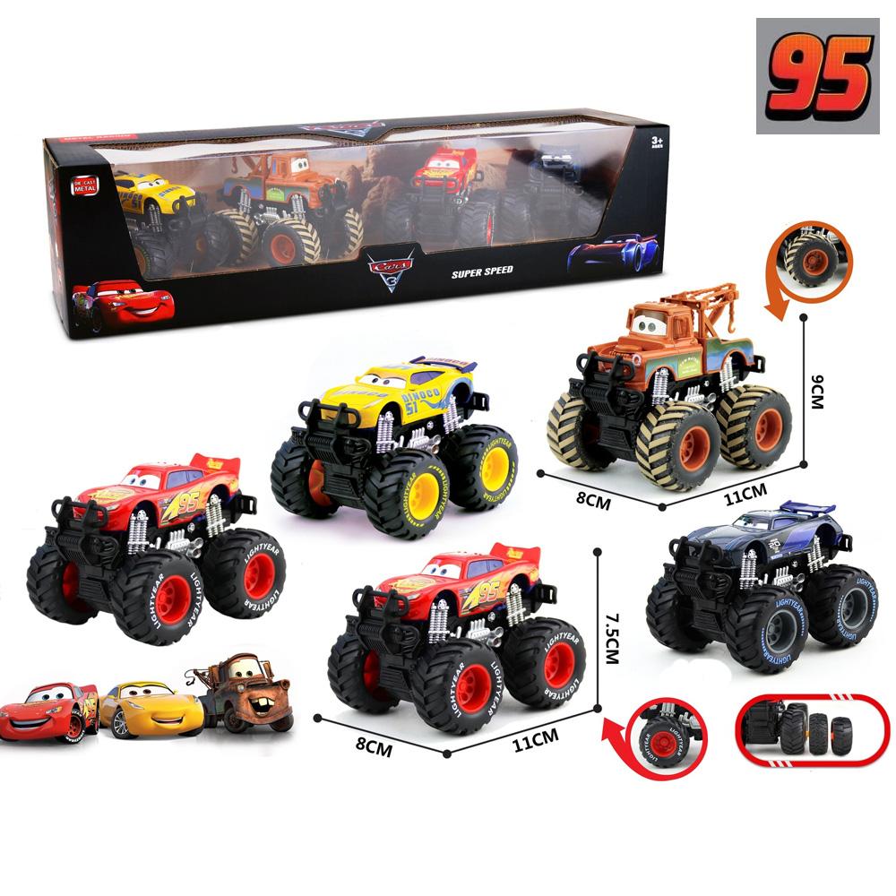 Pixar Cars Mater Lightning McQueen Jackson Storm Big Wheel Offroad Vehicle Pullback Force Cars Model Toys Birthday Gifts