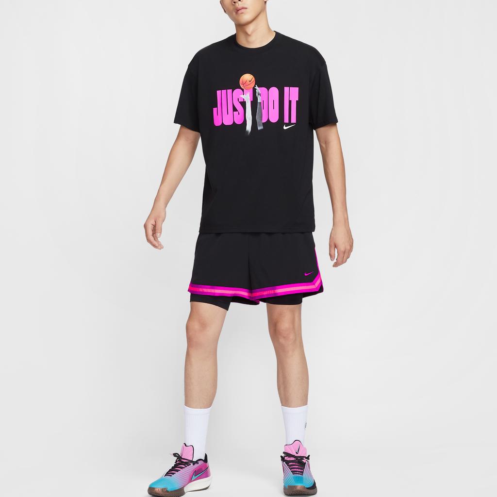Nike Camiseta de Basquetebol Tricotada Solta Macia Manga Curta Unissex Tops IV5615-010