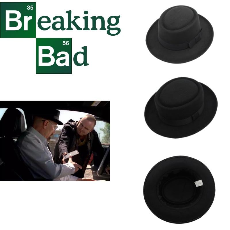 Breaking Bad Kapelusz Pork Pie Klasyczny Czarny Wełniany Kapelusz Męski