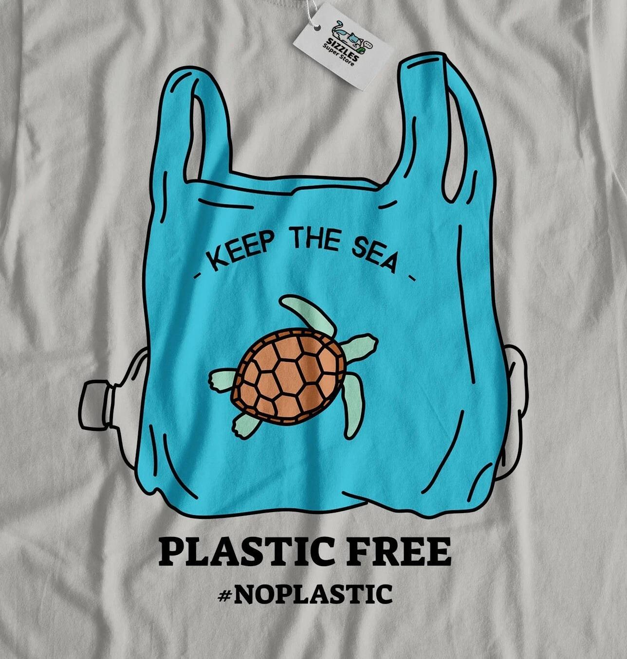 

Unisex Save The Turtles T-Shirt Recycling Clean Up The Sea Gifts S