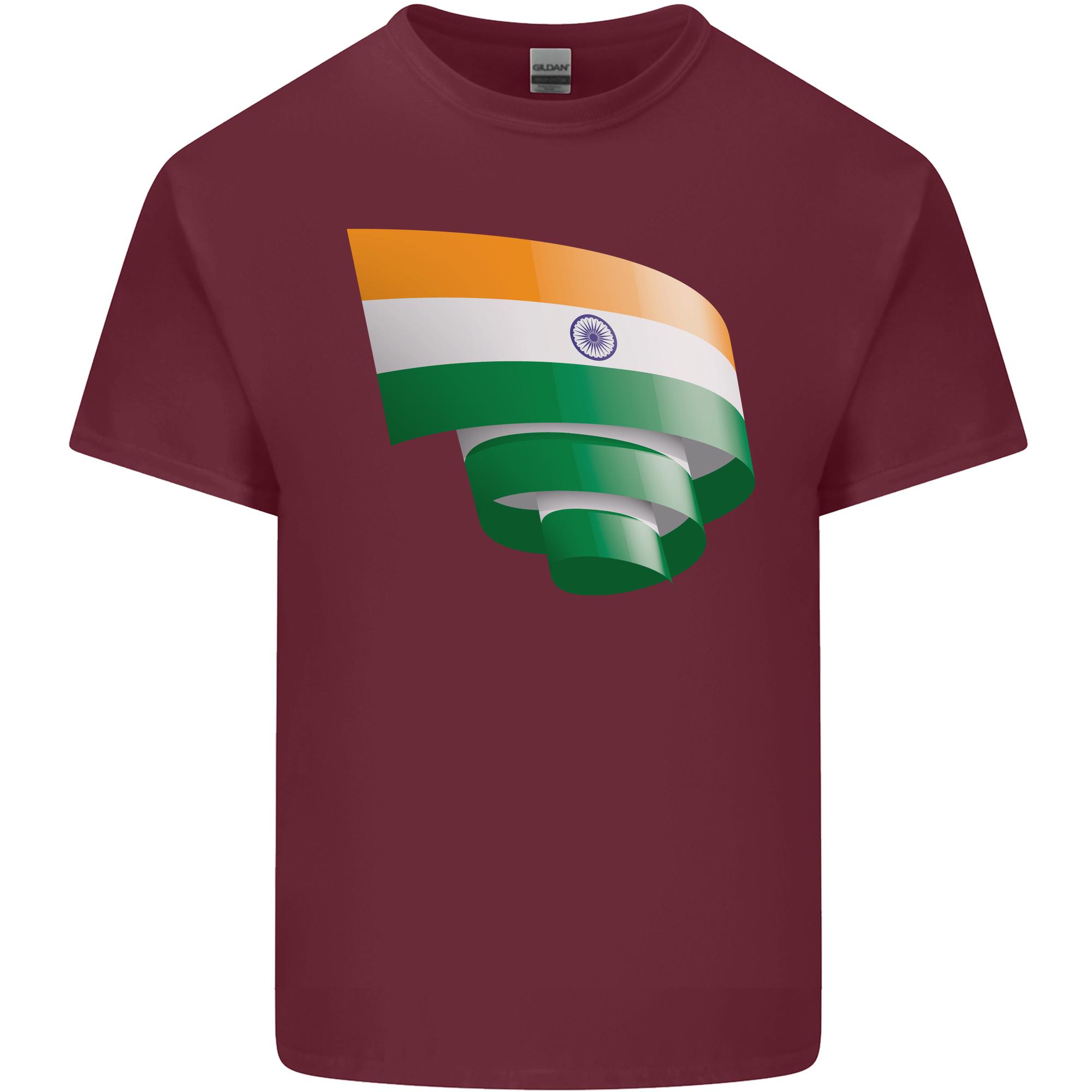 Curled India Flag Indian Day Football Unisexs Light Cotton TShirt S
