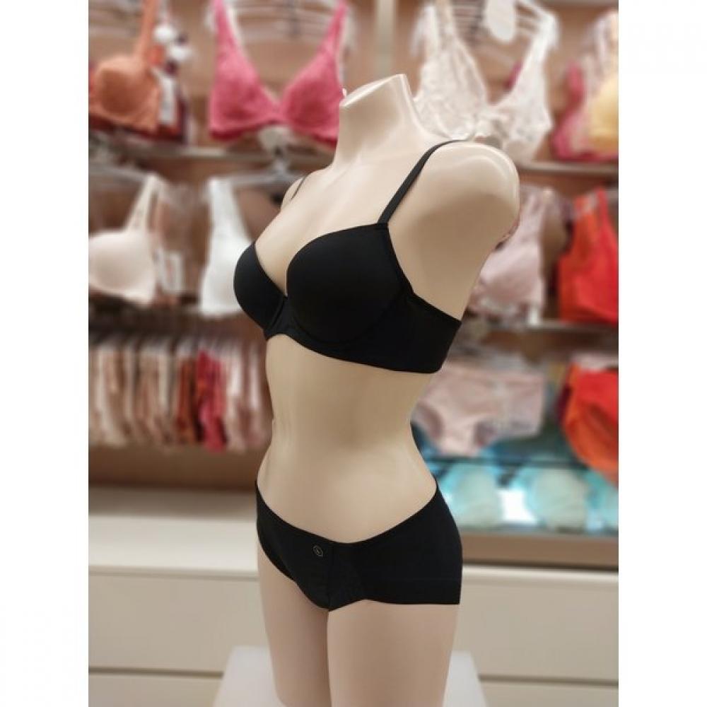 Barbara Black Simple Mold 3 4 Cup Bra Hem Panty Set  Abr4393abp4393h 