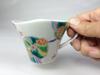 Maruzen Iwata Shoten Kutani Ware Cup & Saucer "Hana no Umi" (Flower Rhythm) was-A511