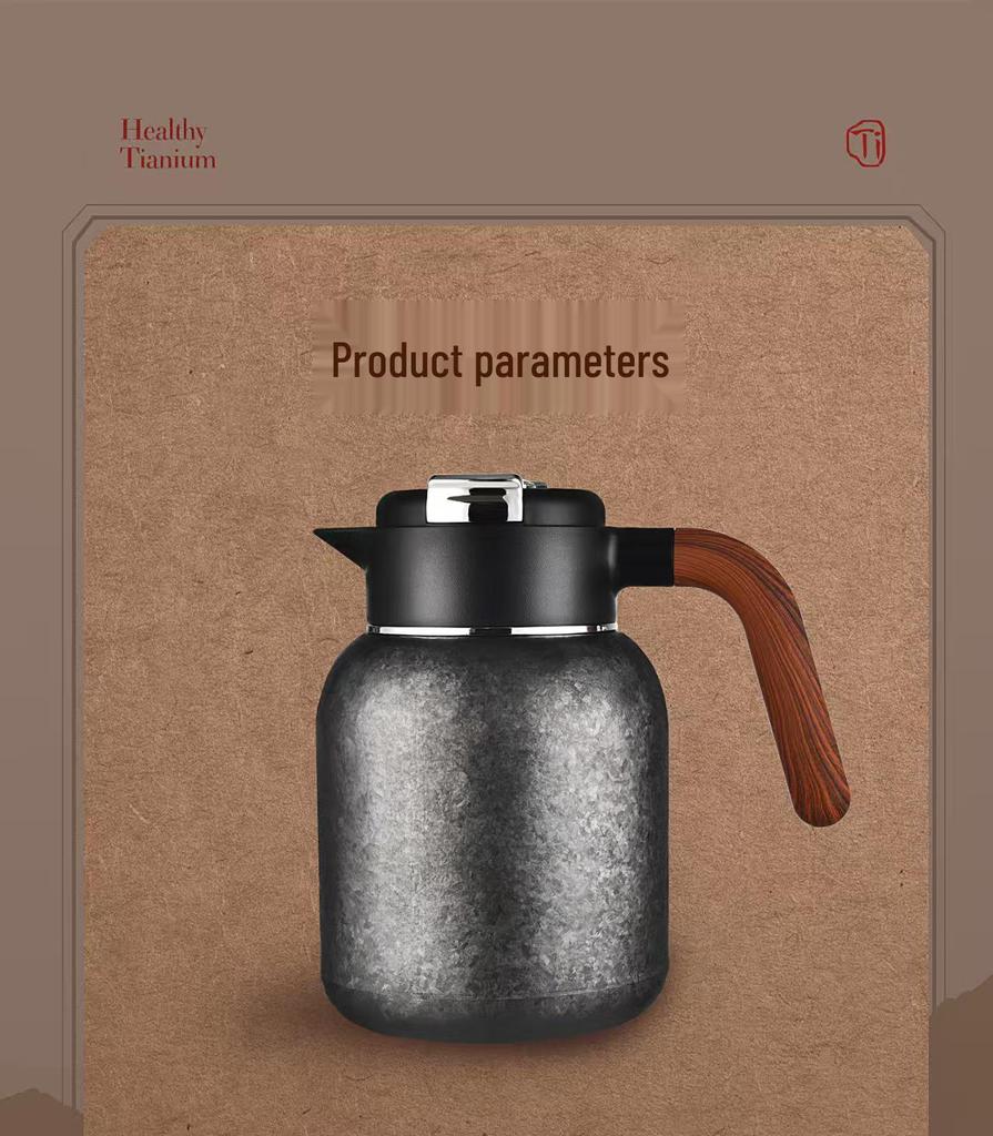 Premium Titanium-Coated Large Capacity Thermos Pot for Office Tea Brewing & Stewing - Ideal Business Gift