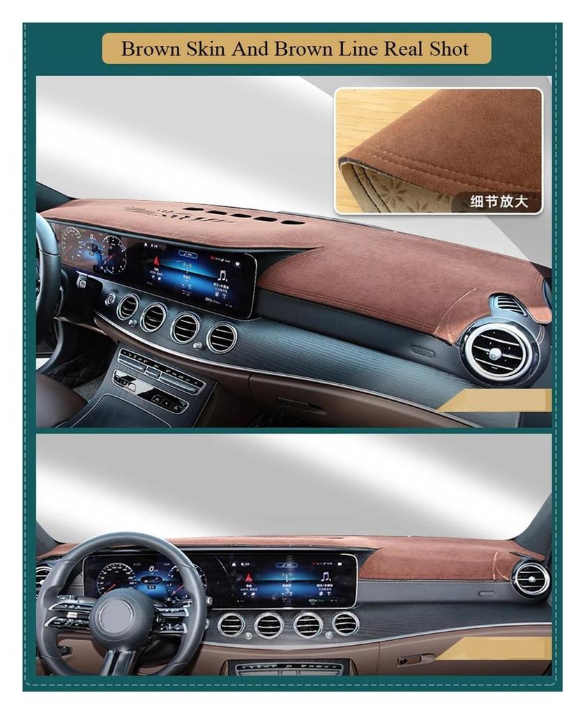 Dashboard Pad for Maserati Ghibli for 2014-2023 Suede Leather Dash Mat Dash Mat Cover