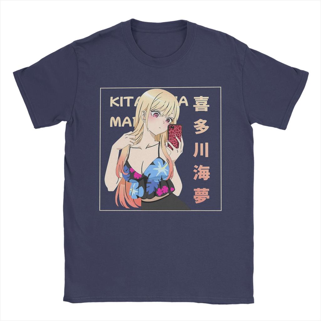 Men Marin Kitagawa T Shirt My Dress-Up Darling Anime Cotton Clothes Humor Short Sleeve Round Neck Tee Shirt Party T-Shirt