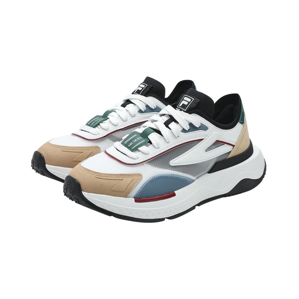 FILA Pioniere Versatile Fashion Comfortable Synthetic Leather Low-Top Casual Urban Commuting Running Shoes Men sneaker Beige F12M423109FBB