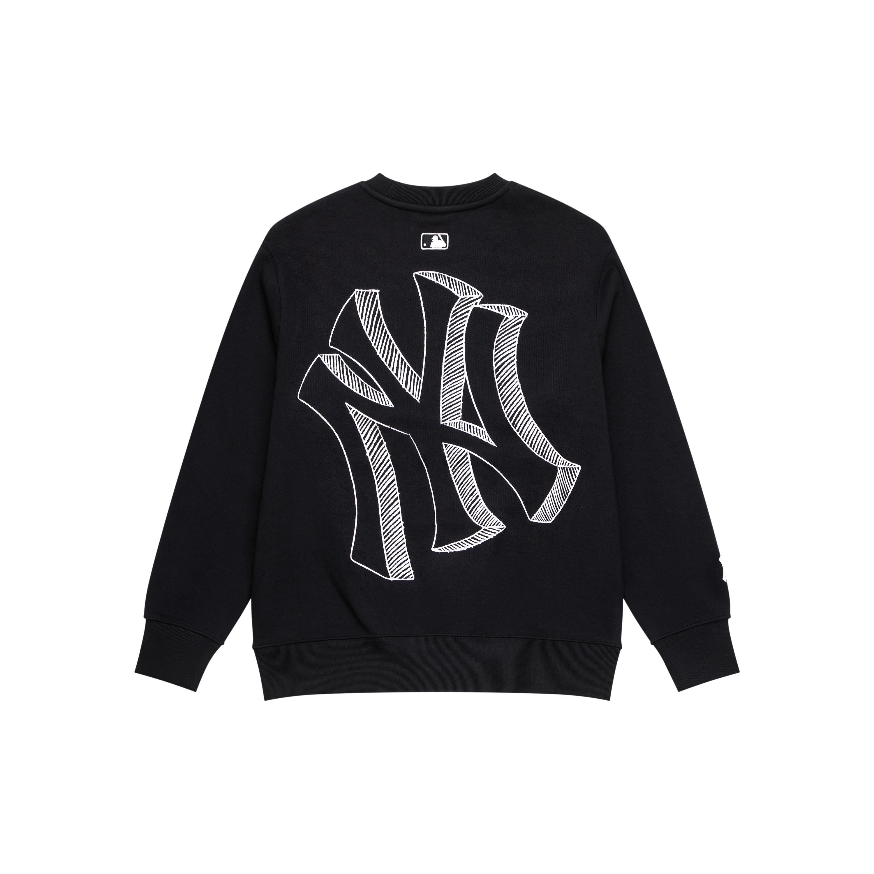 MLB Sweatshirts Unisex Black Crew Neck Moderate Other 3AMTB0434-50BKS S