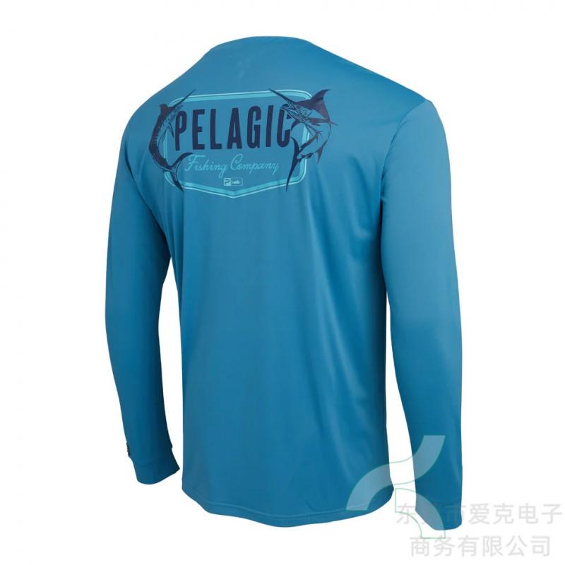 Camicia da pesca da uomo ad asciugatura rapida con protezione UV UPF 50 a maniche lunghe, traspirante, per sport all'aperto, ciclismo