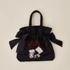 New Snoopy Handbag Bow Cute Girl Ribbon Bag Versatile Bento Bag