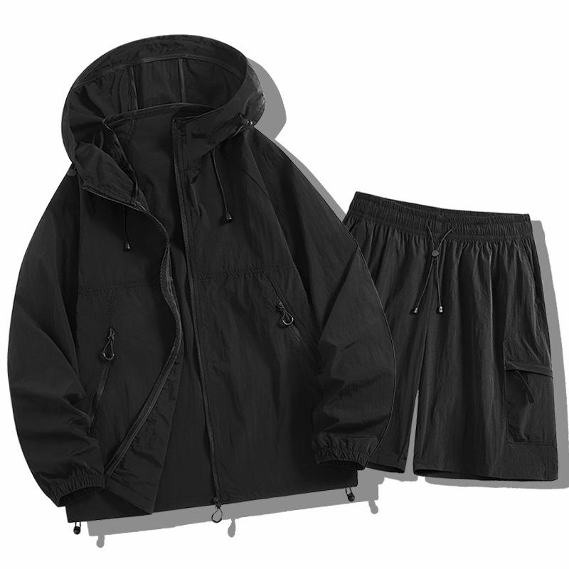 Sunscreen clothing Men's summer hooded sunscreen clothing Sports jacket Breathable outdoor jacket Summer fishing sunscreen clothing
