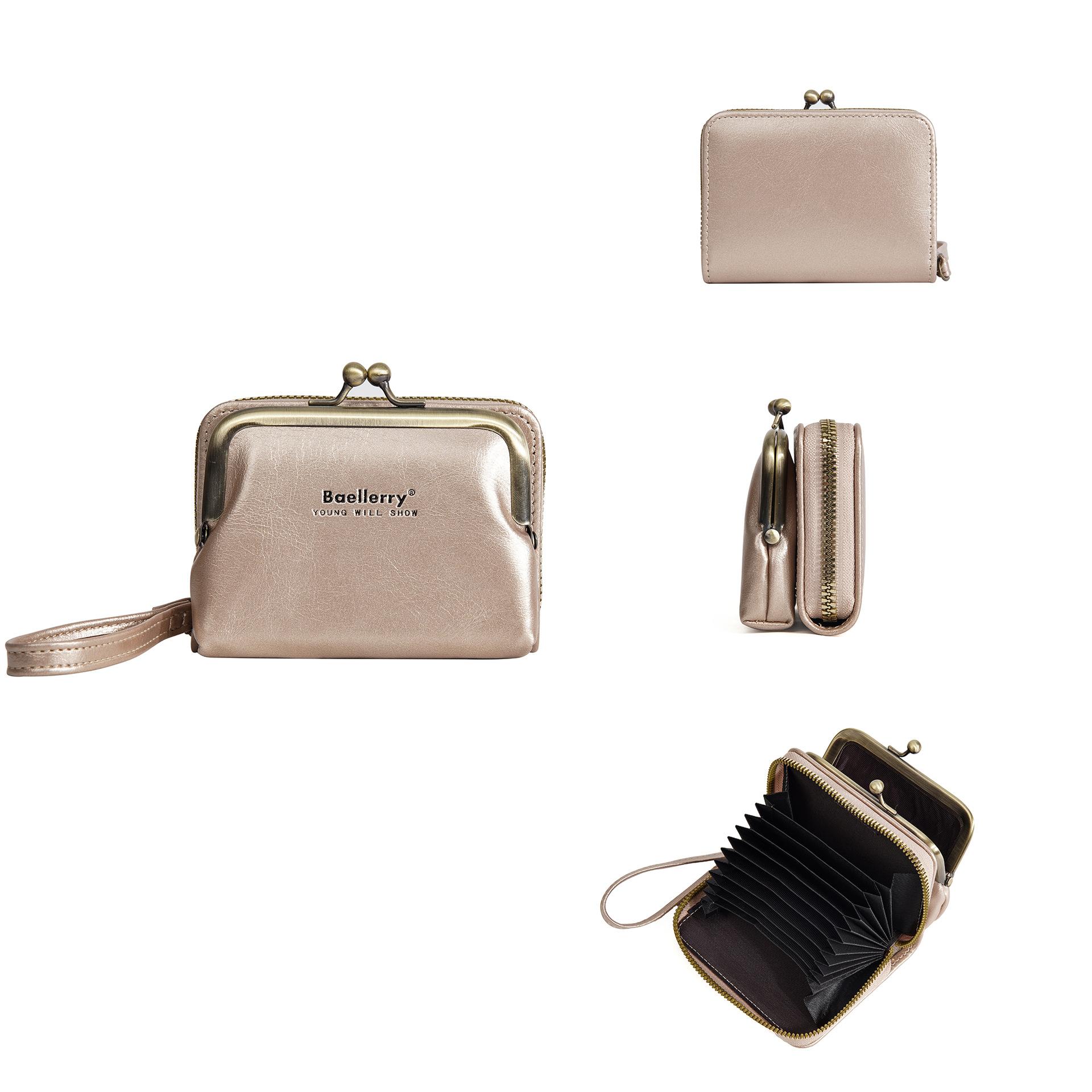 Ручная дамская сумка для мелочи на молнии органайзер для карт мини-кошелек кошелек one size жёлтый 1290₽