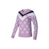 FILA Color Block Printed Tennis Pullover Knit Sweater Women sweater Purple A11W343405F-VT