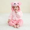 Children's Animal Onesie Pajamas Flannel Sleepwear Winter Warm Homewear Jumpsuit One-Piece Hooded Fleece Rompers Long Sleeve Outfits for Girls Boys