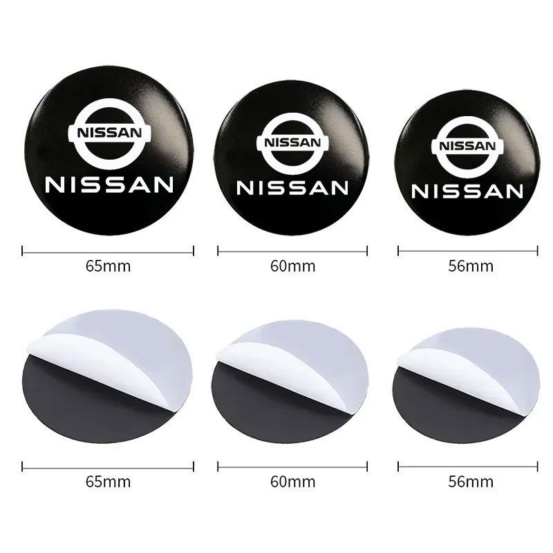 For Nissan ArR456/60/65mm Car Wheel Center Hub Cap Badge Sticker Cover For Nissan Rogue Pathfinder X-Trail GTR Note Juke Patrol Car Accessories