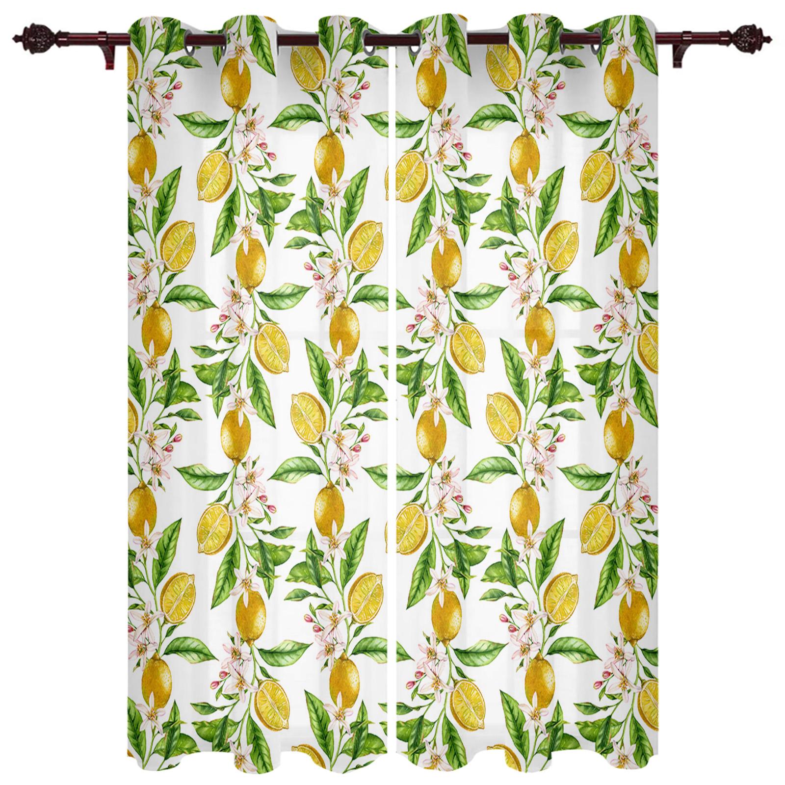 Спальня Кухня Роскошные Шторы Фрукты Лимон Цветы Оконные Шторы Предметы Украшения — фото 7