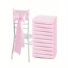 Pink Satin Chair Bow Sashes Wedding Chair Ribbon Bow Silk Chair Knot Ties for Reception Restaurant Event Banquet Party Hotel Decorations