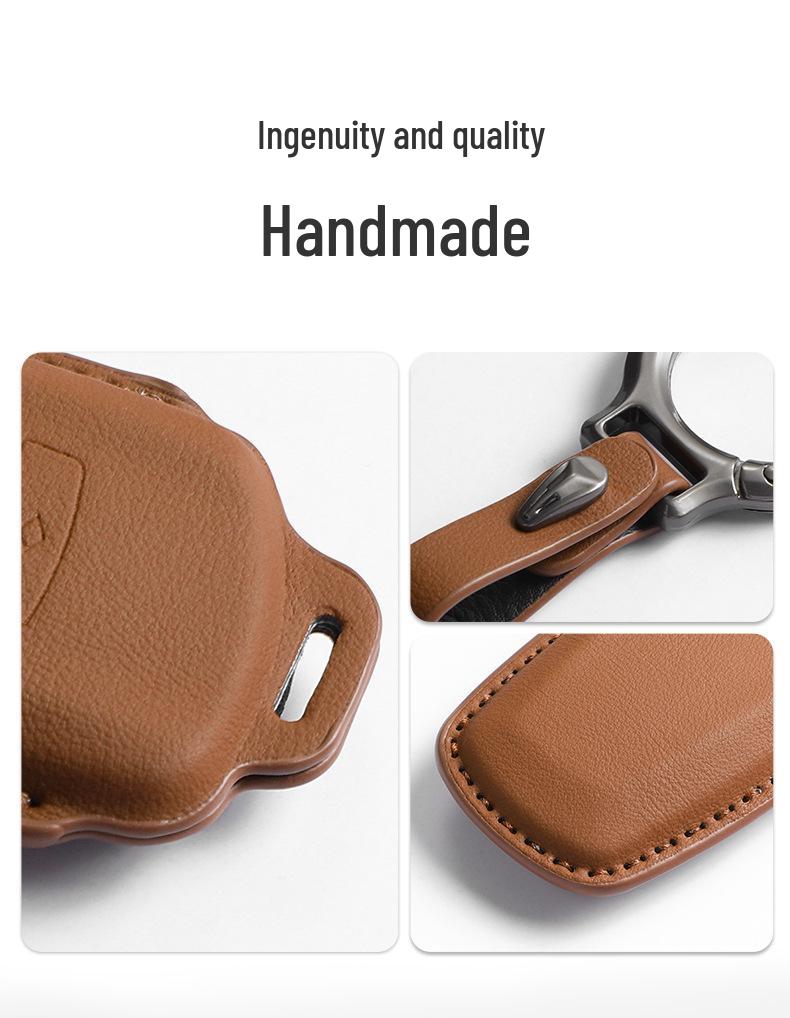 Compatible with Volkswagen ID.3, ID.4 Crozz, Tan Yue ID.6X, Ling Du L, Tan Jing, Tayron L genuine leather key case.