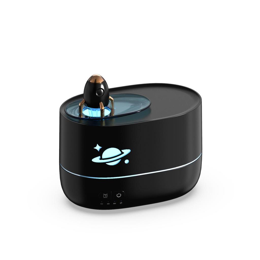 Creative Turret Aroma Diffuser: Realistic Flame Light with Large Spray Humidifier for Home Bedroom
