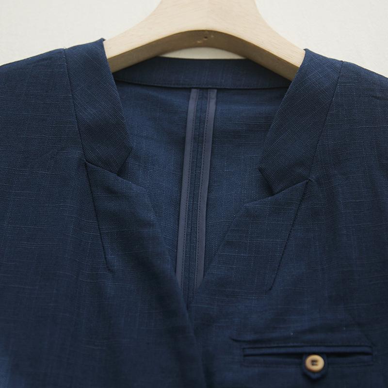 New Summer Arrival Relaxed-Fit Versatile Cotton-Linen V-Neck Vest for Women