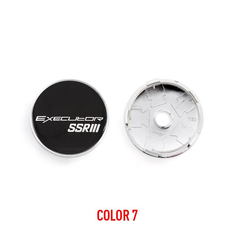 ASL1 4PCS/lot 60MM EXECUTOR SSR Car Wheel Center Hub Caps Car Emblem Badge Logo Wheel Center Cap Label Car Styling Accessories