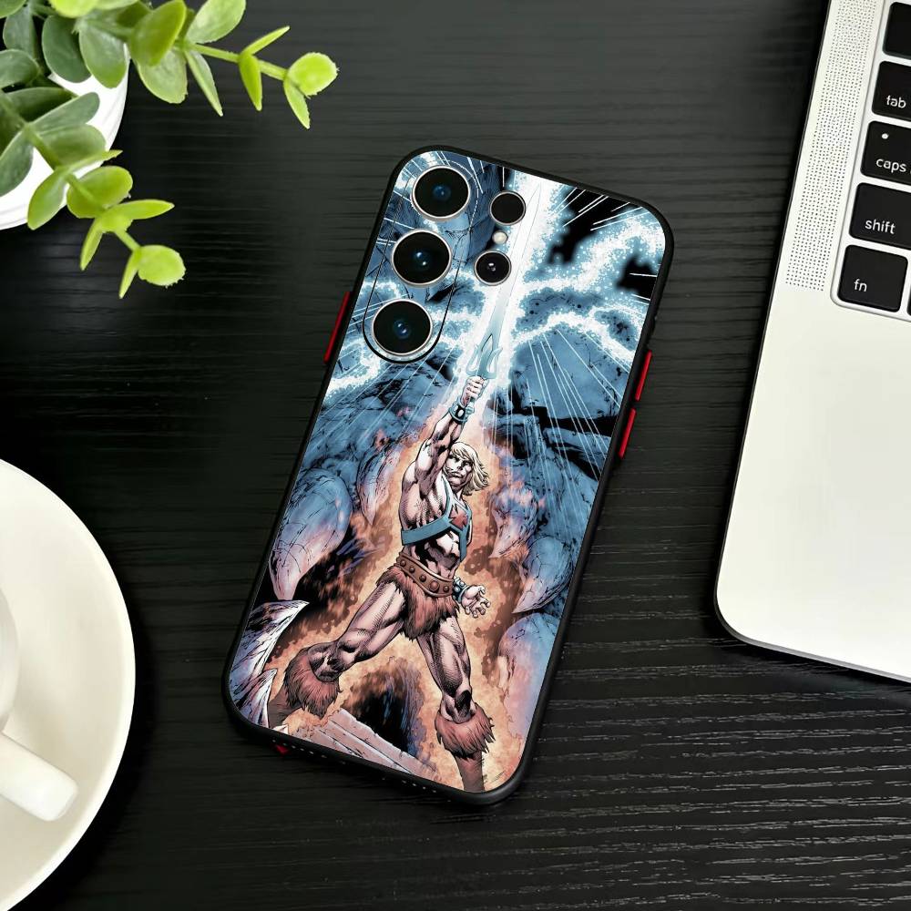 P-MOTU He-Man Phone Case For Samsung S26,S25,S24,S23,S22,S21,S20,Ultra,Plus,FE Black Soft Cover