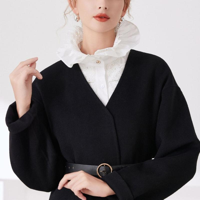 Victorian Layered Detachable Collar Elegant Neckpiece Decorative Stand Collar For Women Formal Event Costume Accessory