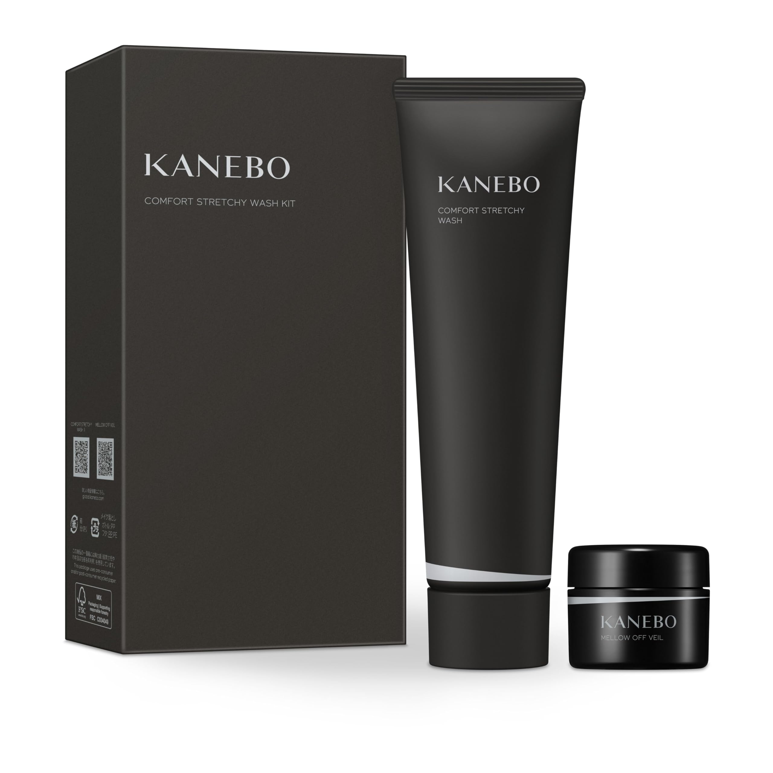 

KANEBO Comfort Stretchy Wash II Kit (Facial Cleanser) 130g (Kit Contents) Mellow Off Veil (Makeup Remover) 28g
