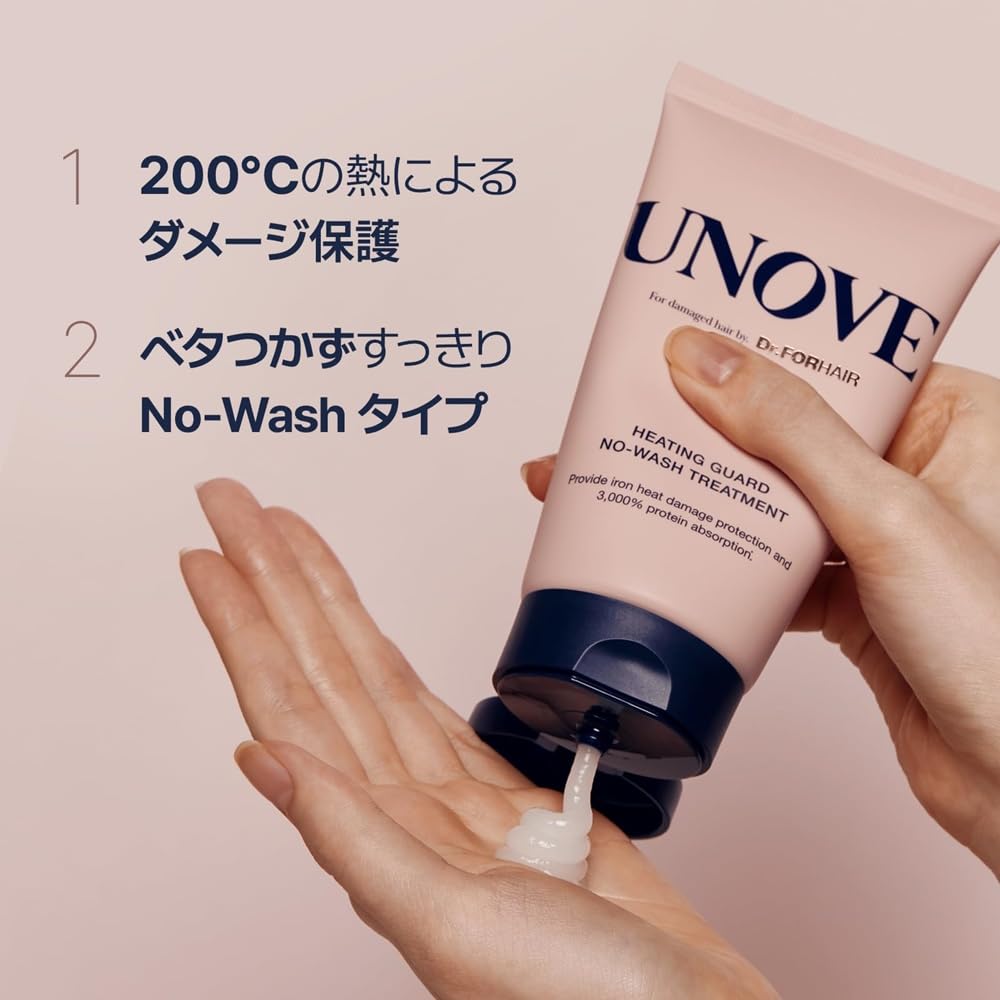 UNOVE Heating Guard No-Wash Treatment, 147ml, Hair Serum, Hair Care, Hair Serum, Leave-In Treatment, Out-of-Bath Hair Care