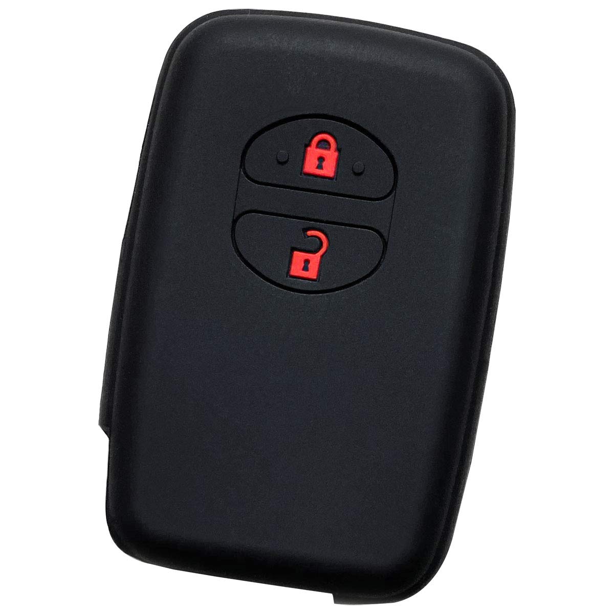 

Силиконовый чехол IKT для ключа-карты Toyota, 2 кнопки, черно-красный / Prius