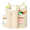 Baby Crib Hanging Organizers 6 Compartments Large Zippered Pocket Durable Fabric Nursery Storage Solution