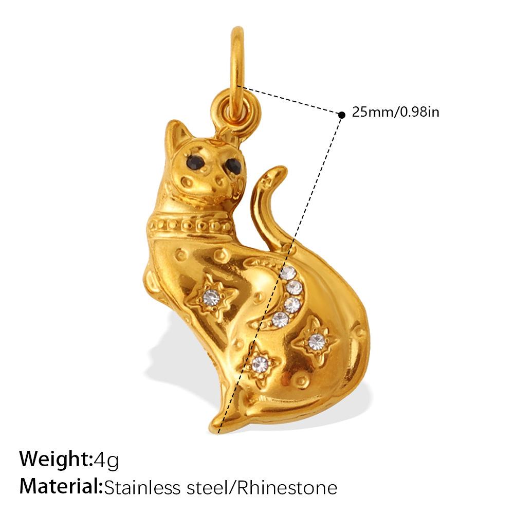 Exquisite Small Animal Series Pendant Stainless Steel Rhinestone Zircon Elephant Butterfly Diy Accessories