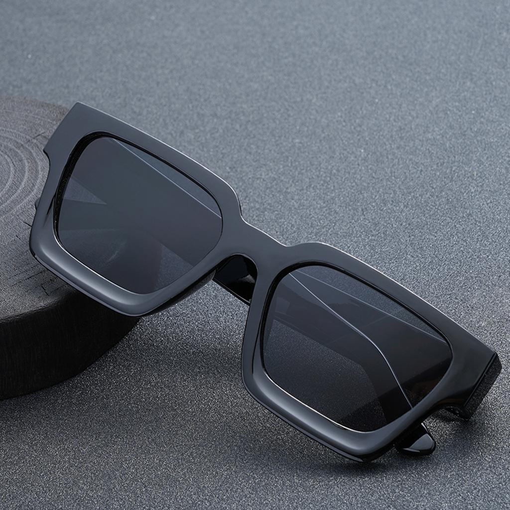 1pc Women's Sunglasses New Thick Frame Sunglasses Trend Box Foreign Trade Glasses Personality Big Frame Sunglasses WOMEN'S Sunglasses MEN'S Sunglasses