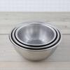KAI Bowl Bowl Set Cooking Utensil for Single Living 18cm 21cm 24cm Stainless Steel Stackable Storage Integrated Type (Punching) 3-Piece