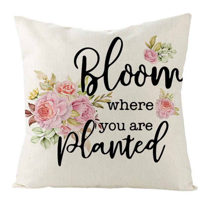 Spring Pillow Case Sofa Waist Pillow Case Garland Truck Light Luxury Home Office Pillow Pillow Case
