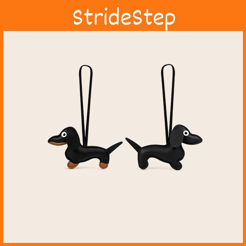 Pu Charming Plush Leather Dachshund Dog Keychain Cute Gift Accessory Bags For